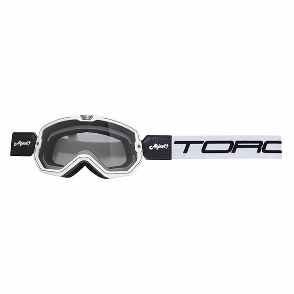 Grote foto torc black white mojave classic retro motorbril motoren kleding