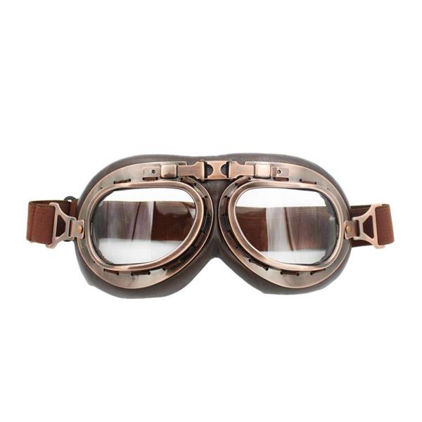 Grote foto crg vintage motorbril glaskleur helder motoren kleding