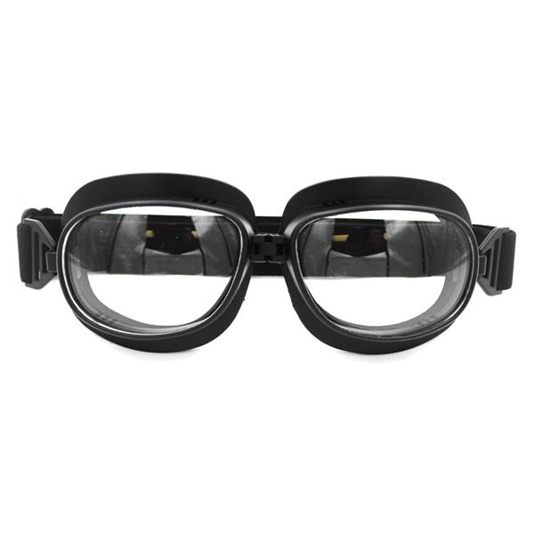 Grote foto crg zwarte vliegeniersbril glaskleur helder motoren kleding