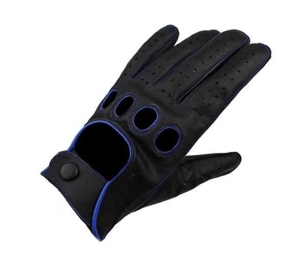 Grote foto swift racing leren handschoenen zwart blauw motoren kleding