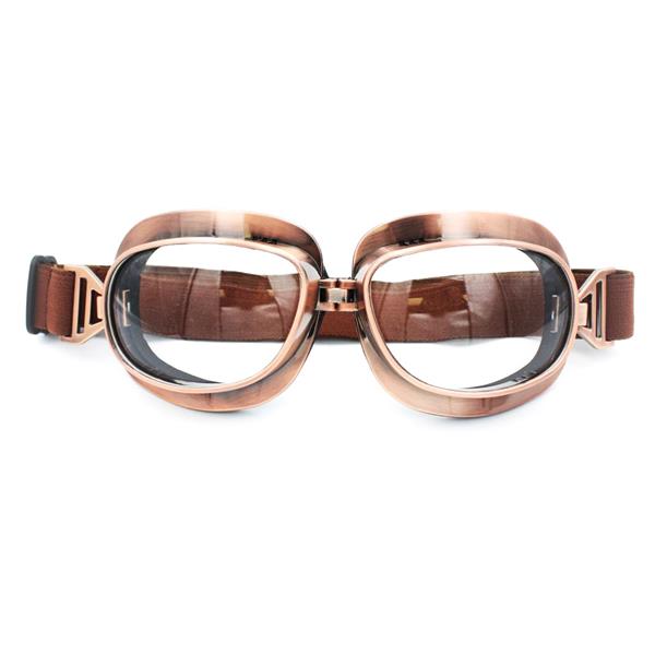 Grote foto crg vintage vliegeniersbril glaskleur helder motoren kleding