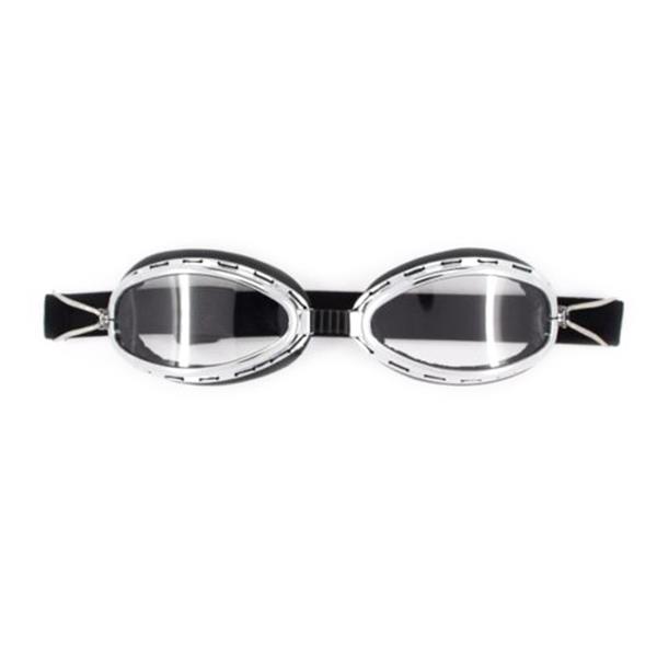 Grote foto crg chrome speedster motorbril glaskleur zilver reflectie motoren kleding