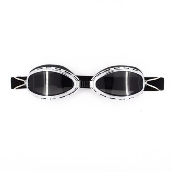 Grote foto crg chrome speedster motorbril glaskleur zilver reflectie motoren kleding