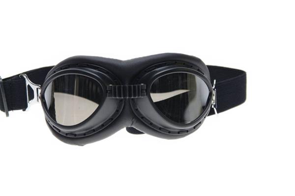 Grote foto crg zwarte rider motorbril glaskleur zilver reflectie motoren kleding