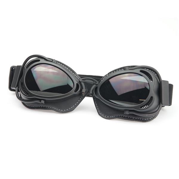 Grote foto crg radical motorbril mat zwart glaskleur helder motoren kleding