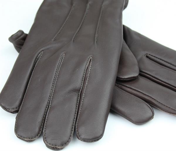 Grote foto swift classic fleece lined donkerbruin leren handschoenen motoren kleding