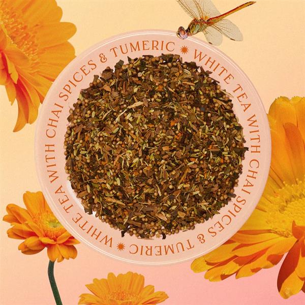 Grote foto ayurvedic herbal white chai tea focus beauty en gezondheid lichaamsverzorging