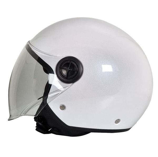 Grote foto bhr 832 minimal vespa helm wit motoren kleding