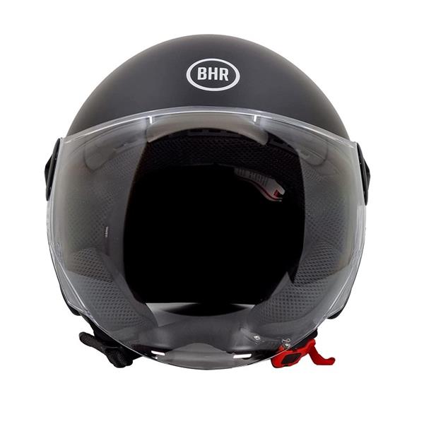 Grote foto bhr 832 minimal vespa helm mat zwart motoren kleding