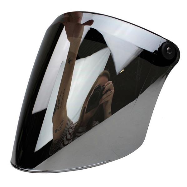 Grote foto flip up zilver helmvizier motoren kleding