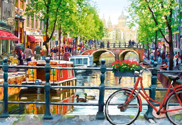 Grote foto amsterdam landscape castorland c 103133 kinderen en baby puzzels