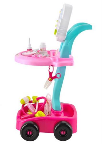 Grote foto doktersset met trolley roze medical play set roze kinderen en baby overige