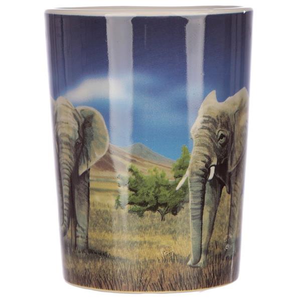 Grote foto keramiek mok olifant savanne vlakte huis en inrichting servies