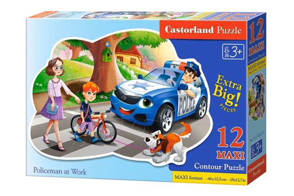 Grote foto politieman aan het werk castorland b 120215 kinderen en baby puzzels