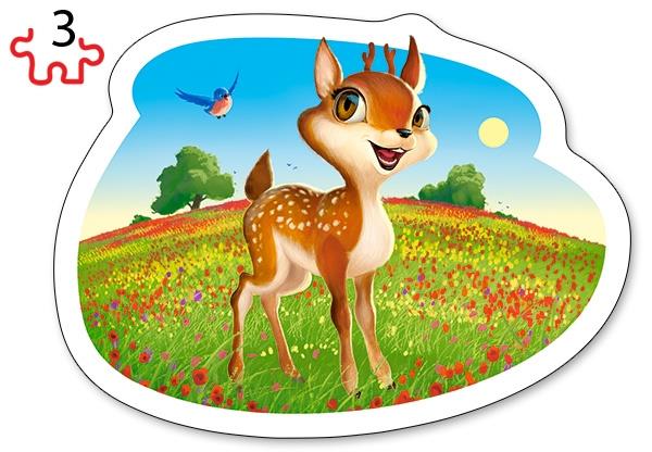 Grote foto 4 delige puzzel set dieren in het bos castorland b 005079 kinderen en baby puzzels