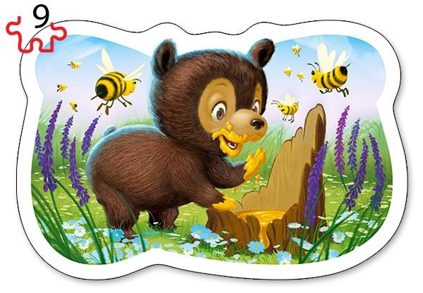 Grote foto 4 delige puzzel set dieren in het bos castorland b 005079 kinderen en baby puzzels