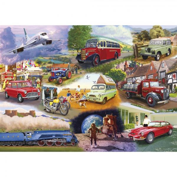 Grote foto iconic engines iconische transportmiddelen gibsons g6293 kinderen en baby puzzels