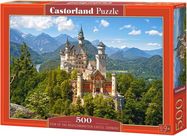 Grote foto view of the neuschwanstein castle zicht op het kasteel van neuschwanstein castorland b 53544 kinderen en baby puzzels