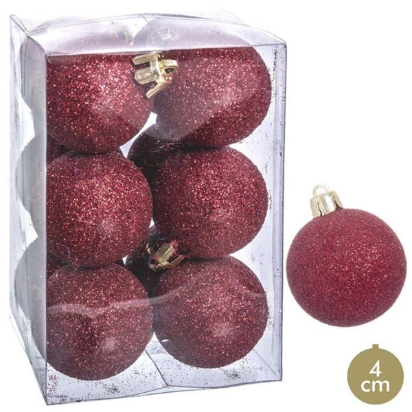 Grote foto kerstballen set 12 stuks rood 4cm diversen overige diversen