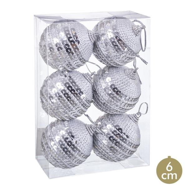 Grote foto kerstballen set 6 stuks zilver 6 cm diversen overige diversen