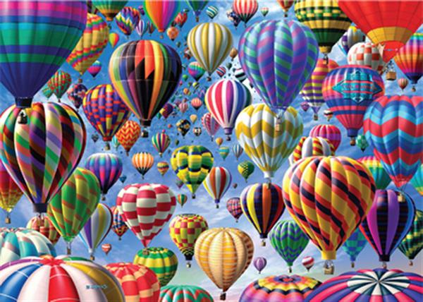 Grote foto double trouble puzzle balloons dubbelzijdige puzzel luchtballonnen kinderen en baby puzzels