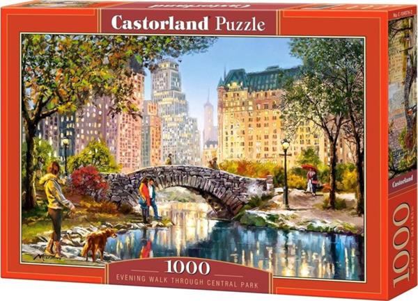 Grote foto evening walk through central park castorland c 104376 2 kinderen en baby puzzels