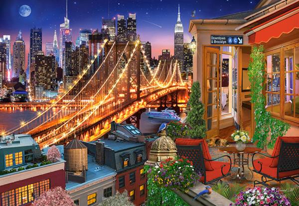 Grote foto brooklyn bridge lights castorland c 104598 2 kinderen en baby puzzels