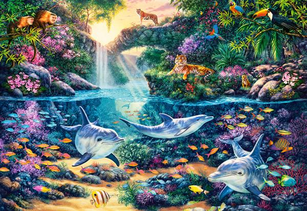 Grote foto jungle paradise castorland c 151875 kinderen en baby puzzels