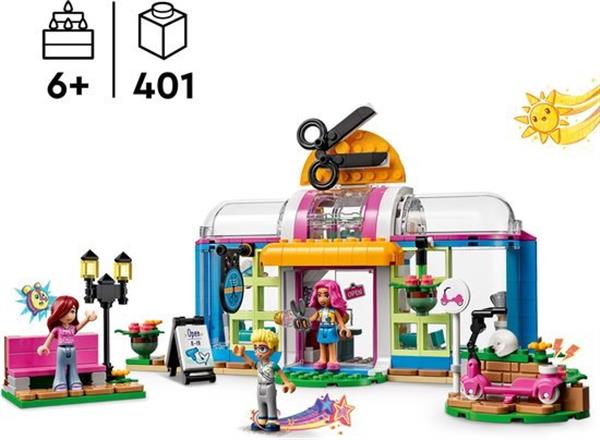 Grote foto lego friends kapper 41743 kinderen en baby duplo en lego