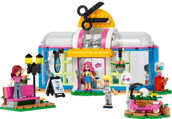 Grote foto lego friends kapper 41743 kinderen en baby duplo en lego