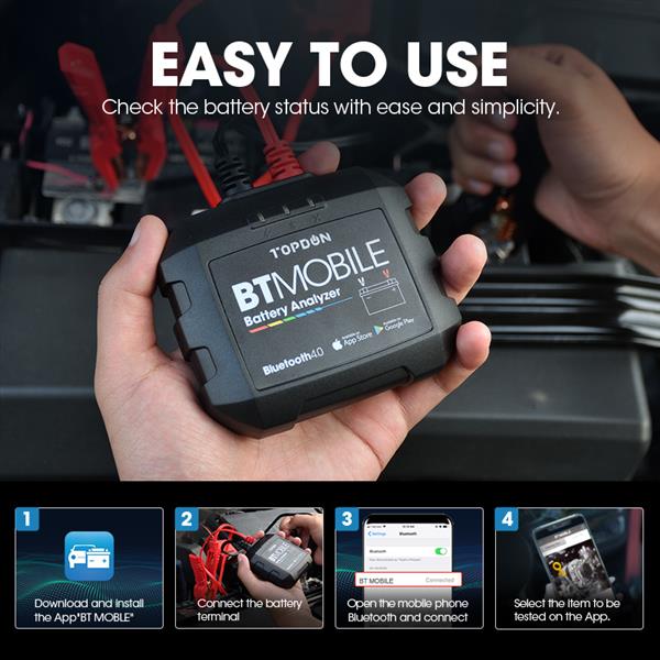 Grote foto topdon bt mobile accutester auto onderdelen auto gereedschap