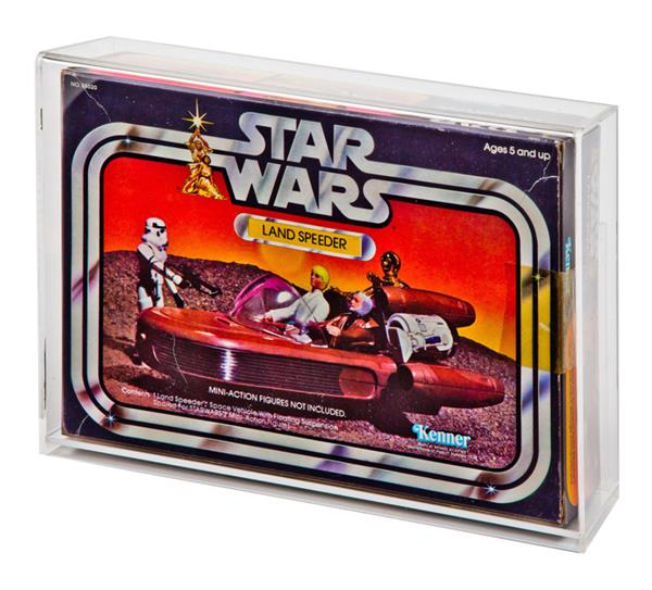 Grote foto custom order star wars landspeeder boxed vehicle display case verzamelen speelgoed