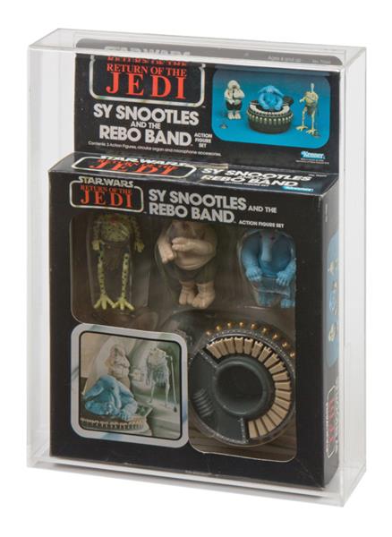Grote foto custom order star wars kenner sy snootles and the rebo band boxed display case verzamelen speelgoed