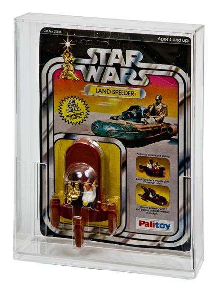 Grote foto custom order star wars esb carded die cast vehicle display case verzamelen speelgoed