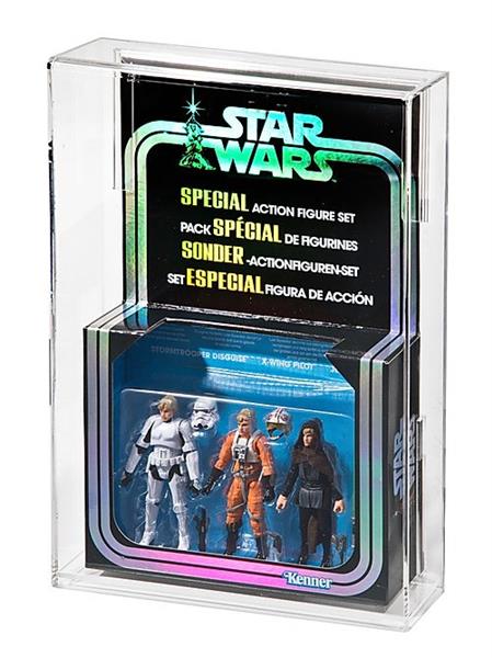 Grote foto custom order hasbro star wars modern 3 pack acrylic display case verzamelen speelgoed