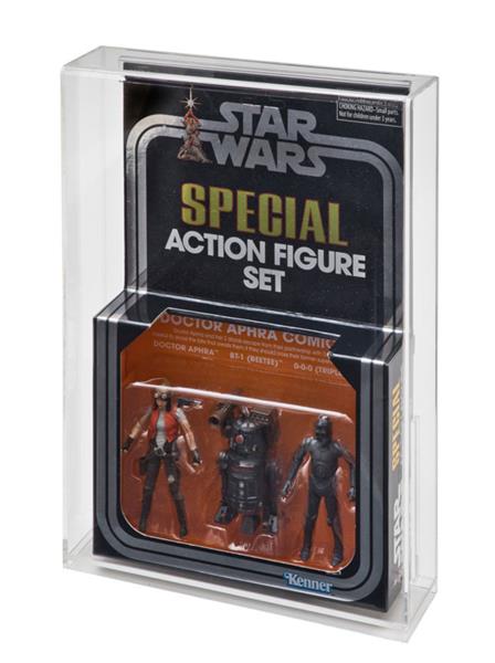 Grote foto custom order hasbro star wars modern 3 pack acrylic display case verzamelen speelgoed