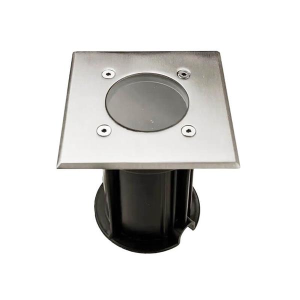 Grote foto grondspot baldo led vierkant rvs gu10 ip65 tuin en terras verlichting