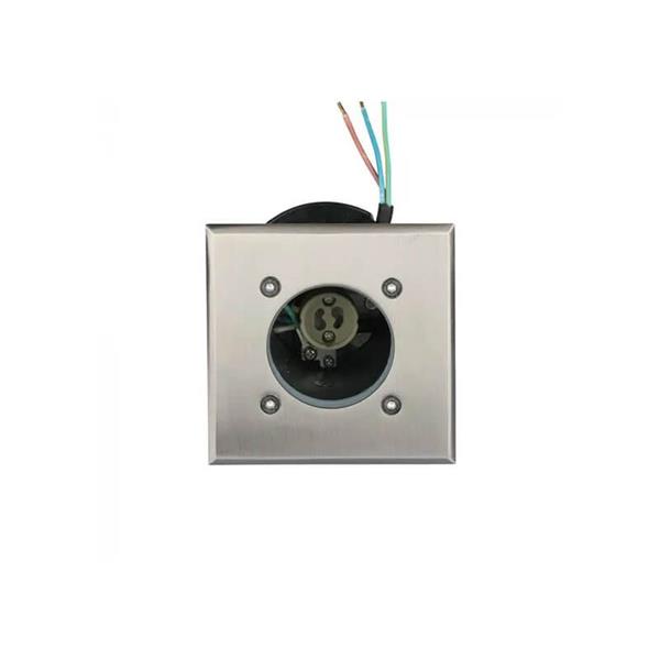 Grote foto grondspot baldo led vierkant rvs gu10 ip65 tuin en terras verlichting