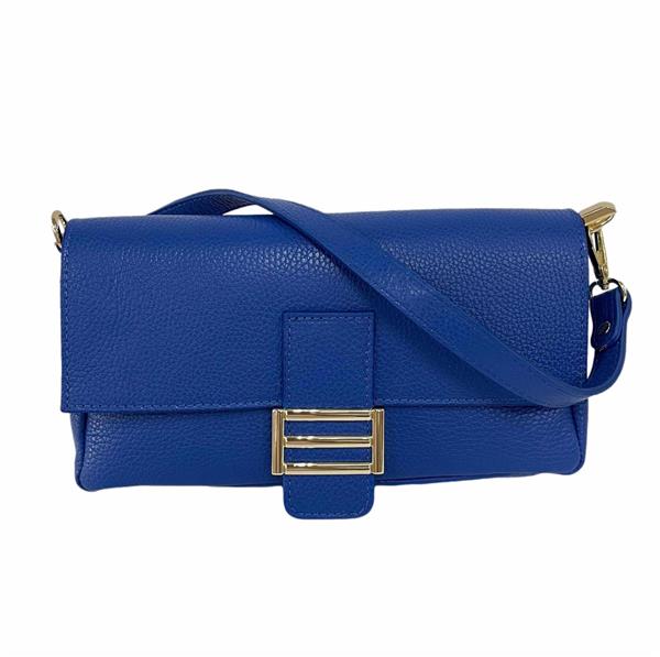 Grote foto jessica baguette handtas blauw italiaans leer sieraden tassen en uiterlijk damestassen