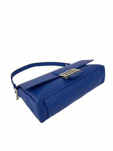 Grote foto jessica baguette handtas blauw italiaans leer sieraden tassen en uiterlijk damestassen