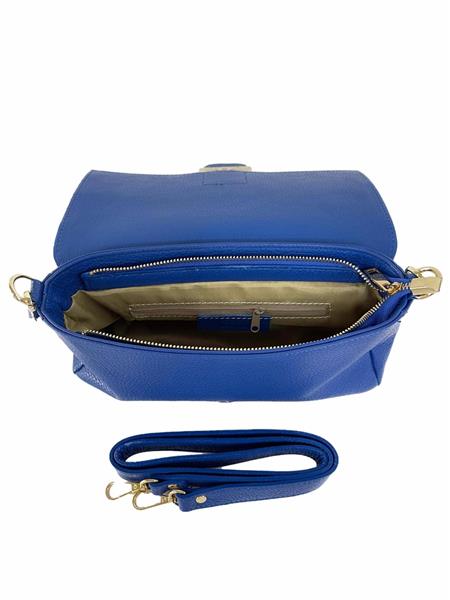 Grote foto jessica baguette handtas blauw italiaans leer sieraden tassen en uiterlijk damestassen