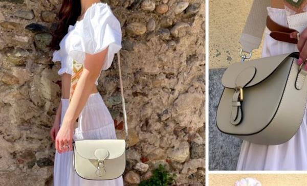Grote foto isabella leren schoudertas beige made in italy sieraden tassen en uiterlijk damestassen