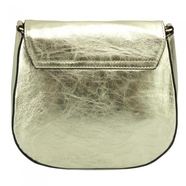 Grote foto valentina crossbody tas goud metallic van italiaans leer sieraden tassen en uiterlijk damestassen