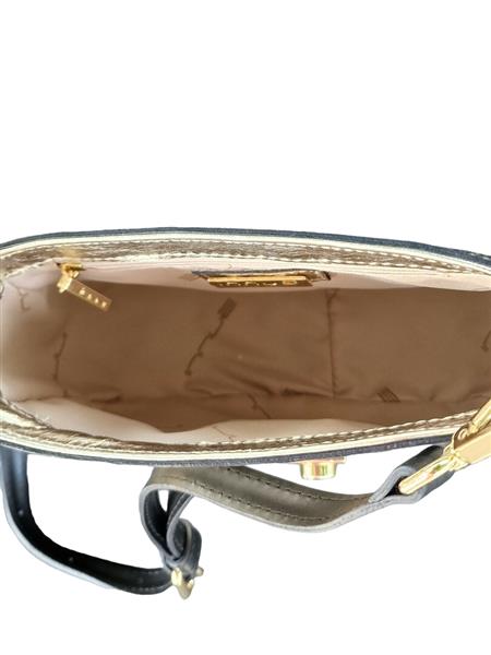 Grote foto valentina crossbody tas goud metallic van italiaans leer sieraden tassen en uiterlijk damestassen