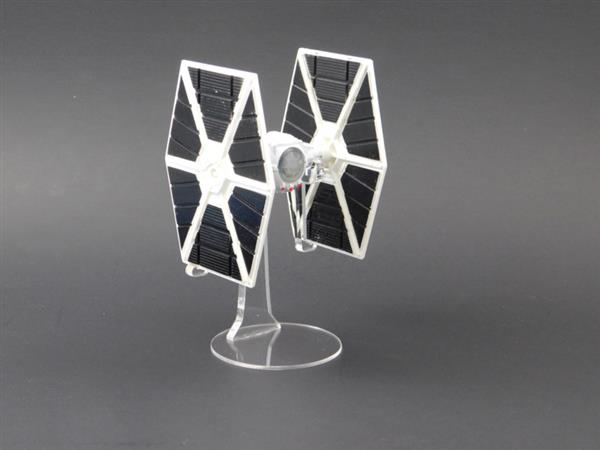 Grote foto vintage star wars die cast tie fighter white display stand verzamelen speelgoed