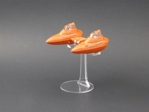 Grote foto vintage star wars die cast twin pod cloud car display stand verzamelen speelgoed