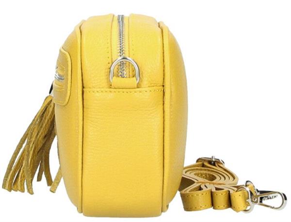Grote foto tiara crossbodytas geel van italiaans leer sieraden tassen en uiterlijk damestassen