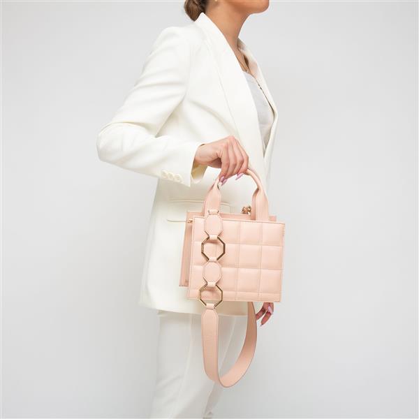 Grote foto irama kleine leren schoudertas pink designermerk anna virgili made in italy sieraden tassen en uiterlijk damestassen
