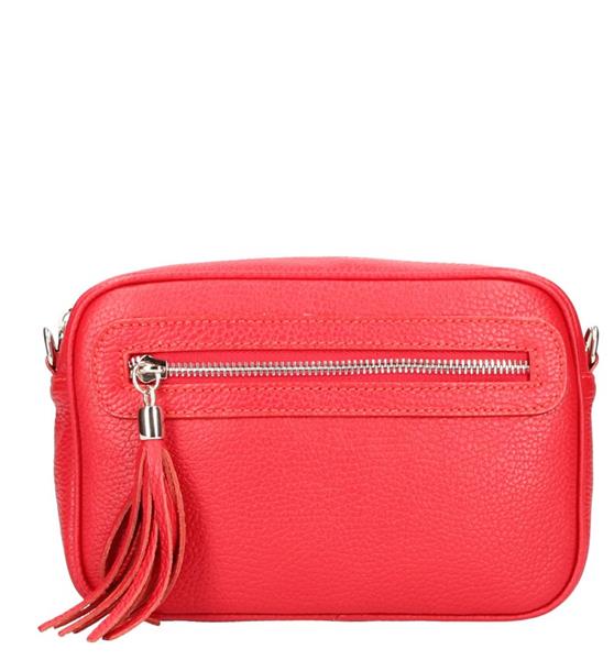 Grote foto tiara crossbodytas rood italiaans leer sieraden tassen en uiterlijk damestassen