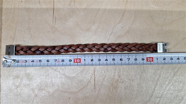 Grote foto thomss no. 1 gevlochten leren herenarmband bruin 22 5 cm sieraden tassen en uiterlijk armbanden voor haar